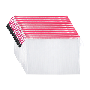 Bolsa de archivo con cremallera y letras <span class=keywords><strong>A4</strong></span> impermeable con logotipo personalizado, paquete de 12 uds/24 uds, bolsa de documentos, bolsas de viaje multiusos, bolsa de malla con cremallera de PVC - Product Image 3