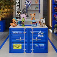 Conteneur en fer de stockage double face de marque de mode créative Vitrine de style industriel pour les ensembles de meubles de bar Présentoir de magasin