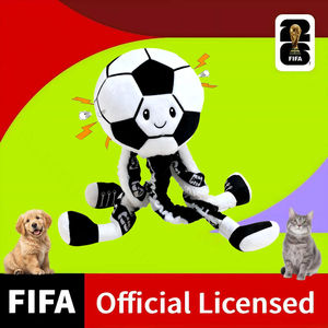 <span class=keywords><strong>FIFA</strong></span> ของเล่นฟุตบอลสัตว์เลี้ยงที่ได้รับใบอนุญาตมาอย่างเป็นทางการมินิ/เมกะฟุตบอลน่ารักกอดปลาหมึกตุ๊กตานุ่มสุนัขของเล่นเคี้ยว - Product Image 1
