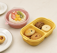 Boîte d'emballage jetable en plastique transparent PET pour muffins et cupcakes, de qualité alimentaire