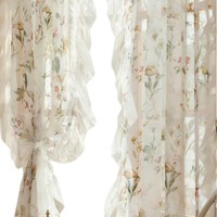 Dentelle de rideau 100 % acrylique, motif floral camélia moderne 2026, tissu en maille transparente, résistant à l'abrasion et de grande densité