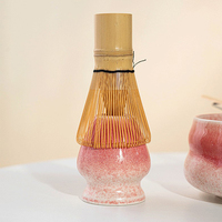 Nouvelle Collection – Offre Spéciale : Ensemble Cérémonial de Matcha – Bol en Céramique et Fouet en Bambou Japonais (Chasen) – Idéal pour un Cadeau