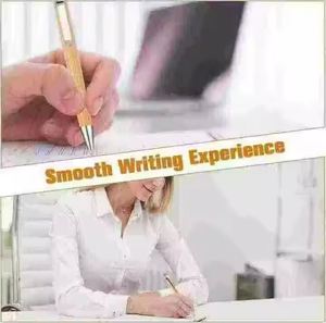 Bolígrafos de Bambú con Logotipo Personalizado, Bolígrafo de Bambú con Punta de Bola para Actividades Empresariales Corporativas, Bolígrafo de Bambú con Punta Táctil para Regalos Promocionales - Product Image 4