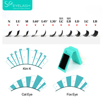 Extensions de Cils Volume Noir Foncé Mat SP EYELASH 0.05 Cachemire Fournitures pour Extensions de Cils Marque Privée Barquettes de Cils Individuels
