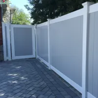 White Vinyl Fence Panel, Privacy with Post, PVC Plastic