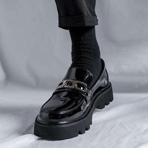 British Men's Waterproof Genuine Leather Closed Toe Shoes Oxford Handmade Wedding Formal Business Casual Anti-Slip <b>Buckle</b> <b>Straps</b> - Product Image 5