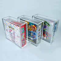 JIHONG Vente en Gros Pokémon 151 Booster Box Étui Protecteur en Acrylique Couvercle Magnétique JCC Carte Pokémon 151 Présentoir de Cartes PMMA/Perspex