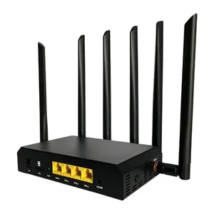 Kablosuz kapalı 4 Ethernet portu 2.4G & 5.8G 4G wifi Sim kartlı Router yuvası ev ağı için