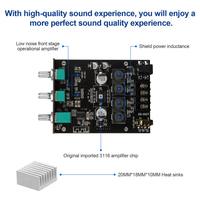 Module d'amplificateur audio stéréo double canal ZK-502T 50Wx2 avec réglage des basses, alimentation CC 9V-24V, 4-8 composants électroniques