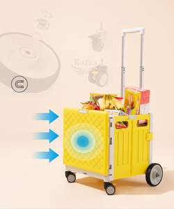 Carritos Plegables Multiusos Funcionales, Carrito de Compras Móvil con Caja de Almacenamiento - Product Image 3