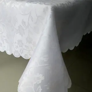 Waterproof and easy to clean lotus effect restaurant jacquard rectangular tablecloth