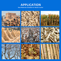 Broyeur de bois et de paille 1t/h, machine à sciure, déchiqueteuse et concasseur de bois