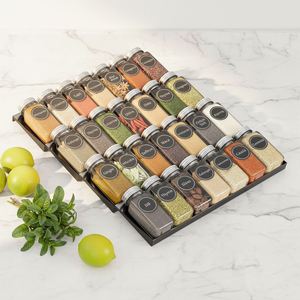 <b>Metal</b> 4-Layer Non-Folding Spice Rack <b>Shelf</b> with Storage Holders for Kitchen Countertop and Drawer - Product Image 1