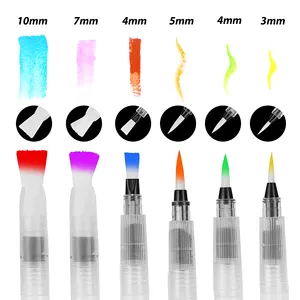 23852 6pcs कला Refillable पानी के रंग का पेंसिल ब्रश पेंटिंग सुलेख स्याही कलम पानी के लिए ब्रश पेन सेट ड्राइंग