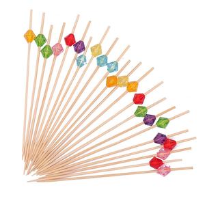 Brochettes décoratives <span class=keywords><strong>en</strong></span> cristal <span class=keywords><strong>en</strong></span> <span class=keywords><strong>forme</strong></span> <span class=keywords><strong>de</strong></span> losange pour boissons, desserts, charcuterie, fête <span class=keywords><strong>de</strong></span> mariage, bâtonnets à cocktail <span class=keywords><strong>en</strong></span> bambou, pics à fromage - Product Image 2