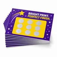 Cartes à gratter personnalisées avec design original, enroulées, pour jeu de gagner, pour restaurants