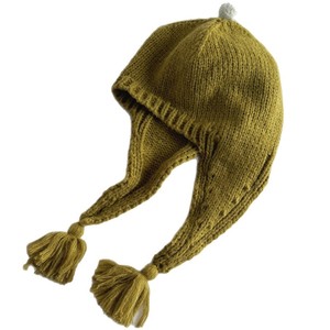 <span class=keywords><strong>Bonnet</strong></span> tricoté avec <span class=keywords><strong>deux</strong></span> tresses et nœud, <span class=keywords><strong>bonnet</strong></span> en laine chaud et coupe-vent pour bébé - Product Image 1