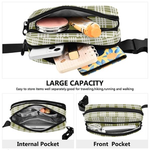 Riñonera Deportiva Impermeable con Diseño Hawaiano Palaka para Mujer, Riñonera Personalizada de Nailon para Actividades al Aire Libre - Product Image 4