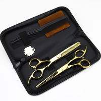 Ensemble de ciseaux légers à prix réduit LG 01 6,0 pouces, ensemble professionnel de ciseaux de coiffure, kit de coupe de cheveux pour barbier HSS-063