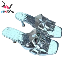 Sandalias de tacón alto de verano para mujer, estilo africano, de moda, con lazo y diamantes de imitación, para comercio exterior. - Product Image 5