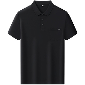 เสื้อโปโลสีพื้น โพลีเอสเตอร์ แขนสั้น มีกระเป๋า ใส่ได้ทุกวัน - Product Image 1