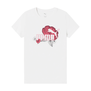 Camiseta Puma para Mujer, Diseño con Logotipo Floral Blanco, Ropa Casual - Product Image 2