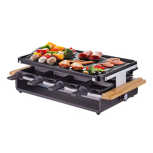 Grill électrique Aifa en pierre de granit haute densité 1200W avec poignée en bambou massif et deux niveaux de cuisson séparés - Product Image 1