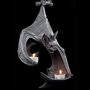 Bat Wall <b>Tealight</b> <b>Holder</b> Resin Halloween Decoration Indoor Animal Shape Candlestick - Product Image 2