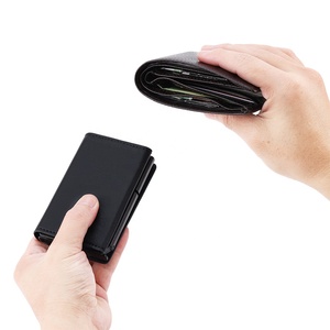 Portefeuille magnétique à trois volets CASEKEY Business Minimalist en cuir PU avec blocage RFID et porte-cartes escamotable - Product Image 5