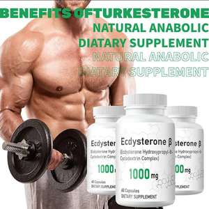 Compléments en marque privée OEM, capsules d'Ajuga Turkesterone 500 mg, aide à la croissance musculaire pour adultes, aide à la construction corporelle - Product Image 2