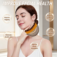Brosse faciale en bois double face pour drainage lymphatique, Gua Sha, sculpture du visage, brosse sèche, lifting de la mâchoire, outil de soin portable