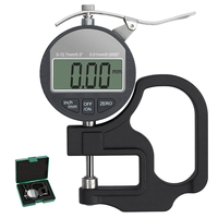 Jauge d'épaisseur numérique TRANRICH 0,5 pouce/12,7 mm Outil de mesure d'épaisseur Grand écran LCD Résolution 0,0005 pouce/0,01 mm