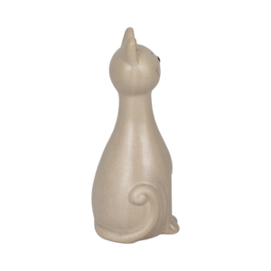 Statuetta di gattino sottile in ceramica, scultura in gres per decorazioni per la casa, bagno, ufficio, soggiorno, espositore da scaffale - Product Image 3