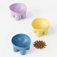 Gamelle surélevée inclinée en plastique en forme de patte d'éléphant pour animaux de compagnie, anti-vomissement, pour chatons et chiots, pour nourriture et eau, coffret cadeau