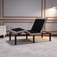 Lit électrique intelligent réglable en métal Twin XL avec base de lit à gravité zéro, massage, ports USB Type-C, réglage tête/pieds, pour chambre à coucher