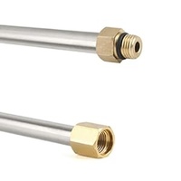 Baguettes d'extension pour nettoyeur haute pression-Outils de nettoyage de gouttière pour laveuse à pression de 120 pouces, Lance de remplacement télescopique