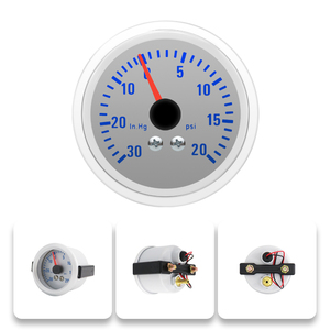 Medidor de Presión de <span class=keywords><strong>Turbo</strong></span> Universal Wenle para Automóvil -30~20 PSI 2'' 52mm 12V Medidor de Presión de Impulso con Puntero - Product Image 2