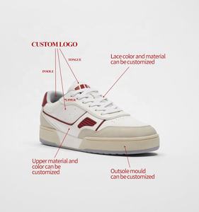 Sneakers di moda per uomo scarpe retrò in pelle bianca all'aperto stile formale uomo Designer scarpe Casual con Logo personalizzato - Product Image 2