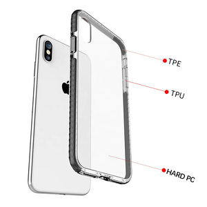 Pour iPhone <span class=keywords><strong>X</strong></span> XS XR <span class=keywords><strong>L</strong></span>'impact Fort PC TPE Housse De Té<span class=keywords><strong>l</strong></span>éphone Antichoc pour iPhone 11 TPU TPE - Product Image 2