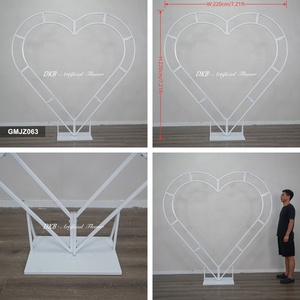 Support d'arche en fer en forme de cœur pour mariages et activités de la Saint-Valentin, support spécial pour arche fleurie - Product Image 3