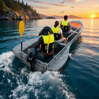 Bateaux de pêche portables en PE, pliables, segmentés, à assembler facilement, bateaux en plastique transportables pour la pêche côtière
