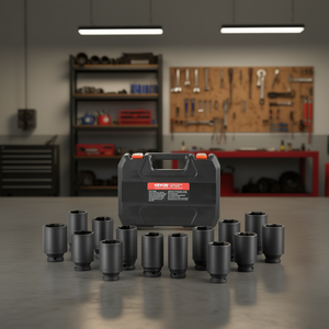 Juego de Llaves de Impacto Vevor de 1/2 Pulgada, 14 Piezas, Métricas, Profundas, para Tuercas de Eje, Herramientas para Vehículos - Product Image 2