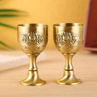 Grande coupe à Baijiu en métal bronze antique européen, au design créatif et original, pour usage domestique, style russe