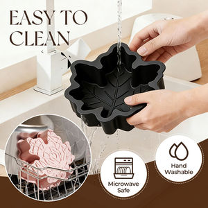 La fábrica MUYULINS puede personalizar moldes con forma de hoja de arce, moldes de silicona antiadherentes LFGB para pasteles de mousse. - Product Image 3