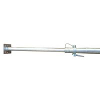 Étai de chantier réglable en aluminium et acier galvanisé, type Acrow, avec plaque de base plate, pour usage hôtelier