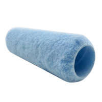 Rouleau de peinture en polyester tricotée, blanc, prix d'usine, recharge de rouleau, manches en polyester bleu