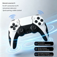 Manette de jeu sans fil PS4 avec gyroscope 6 axes, double vibration et pavé tactile pour PC Steam