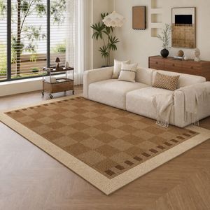 Tapis de style Wabi Sabi 140x200cm 160x230cm 180x250cm 200x300cm pour salon et chambre à coucher, en fibre de polyester, lavable - Product Image 1