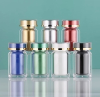 Bouteille en plastique PS de 60 ml en gros avec bouchon à vis, logo personnalisable, conteneur vide pour pilules/vitamines/capsules de complément alimentaire pour sérigraphie