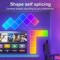 Lumière à changement de couleur activée par le son, lumière d'ambiance rythmique musicale haut de gamme, quantique modulaire mural